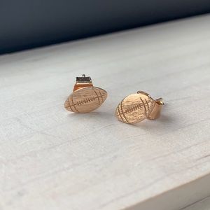 10k Gold football stud earrings